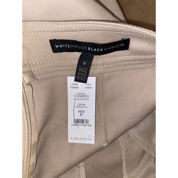 NWT size 0 Utility Lace Boot Cobblestone Tan WHBM WHITE HOUSE BLACK MARKET Skirt - Picture 11 of 11